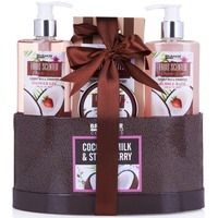 Brubaker Cosmetics Bade- und Dusch Set Kokosnuss und Erdbeer