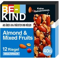 Be-Kind Riegel, glutenfreie Snack-Riegel, Almond & Mixed Fruits, hoher