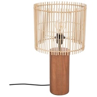 Atmosphera Créateur d'intérieur Tischlampe mit Holzsockel DAVYS, 48 cm