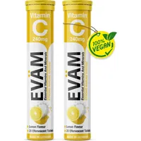Eväm Vitamin C 240 mg Brausetabletten Geschmack Zitrone 2x