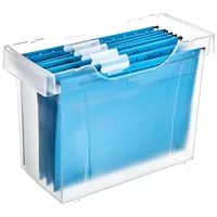 Leitz Mini-Aktei Mini Hängemappenbox A4, Ideal zum Transport, Transparent,