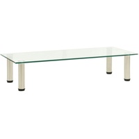 VidaXL TV-Tisch 80x35x17 cm Transparentes Hartglas