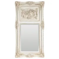 Casa Padrino Barock Spiegel Antik Weiß / Beige 61