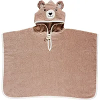 Erwin Müller Kinder-Poncho Bär Walk-Frottier beige Größe 50x70 cm