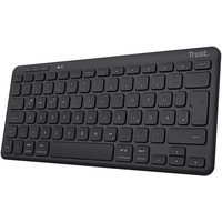 Trust Lyra Kompakte kabellose Multi-Device Tastatur, QWERTZ-Layout, 85% Recyclingkunststoff,
