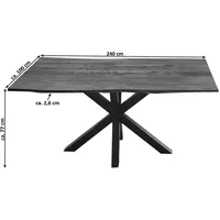 Ab:stil.art.moebel Quincy 240 x 77 x 100 cm braun