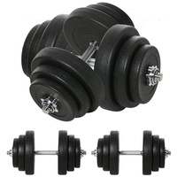 Homcom Kurzhantel-Set 40 kg, Hantelset aus Stahl, Kunststoff