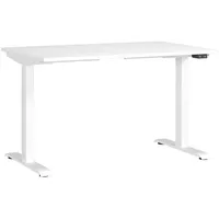 Germania Schreibtisch weiß rechteckig, T-Fuß-Gestell weiß 120,0 x 80,0