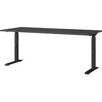 Germania Schreibtisch grafit rechteckig, C-Fuß-Gestell schwarz 180,0 x 80,0