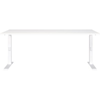 Germania Schreibtisch weiß rechteckig, C-Fuß-Gestell weiß 180,0 x 80,0