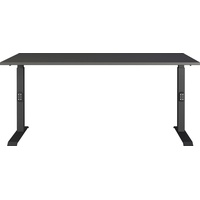 Germania Schreibtisch grafit rechteckig, C-Fuß-Gestell schwarz 160,0 x 80,0