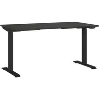 Germania Schreibtisch grafit rechteckig, T-Fuß-Gestell schwarz 140,0 x 80,0