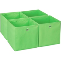 Relaxdays Aufbewahrungsbox 4er Set, faltbare Regalboxen, HxBxT: 30 x