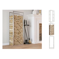 VidaXL Brennholzregal 50x28x132 cm Edelstahl