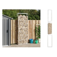 VidaXL Brennholzregal 110x28x312 cm Edelstahl