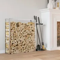 VidaXL Brennholzregal 110x28x116 cm Edelstahl