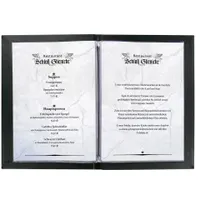 Sigel Speisekarten-Mappe mit Gummi-Bindung für A4, schwarz