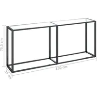 VidaXL Konsolentisch Transparent 180x35x75,5 cm transparent