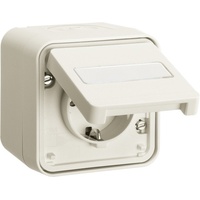 Berker 47413522 Steckdose SCHUKO mit Klappdeckel W.1, polarweiß matt