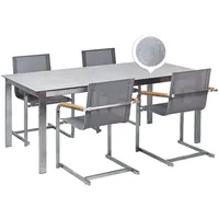 Beliani Gartenmöbel Set Grau COSOLETO