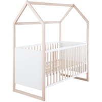 Roba Hausbett 70x140cm Buche natur Holz weiß