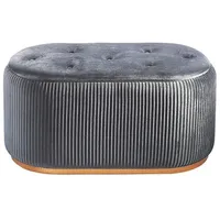 Kobolo Sitzbank Bank Hocker mit Aufbewahrung Samtoptik Textil –