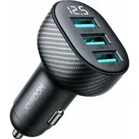 Joyroom JR-CCD03 3,4A Autoladegerät mit 3x USB-A Display Schwarz