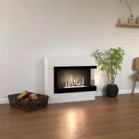 Glow Fire Halden Mini Rechts' Ethanol Kamin Weiß,