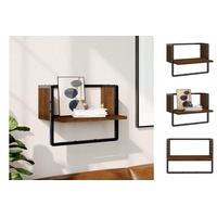 VidaXL Wandregal mit Stange Braun Eichen-Optik 40x25x30 cm