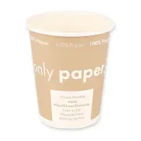 Nature Star Einweg-Kaffeebecher Only Paper braun, weiß 150 ml,