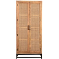SIT Möbel CANE Garderobenschrank Mango lackiert mit Rattan-Front, Gestell