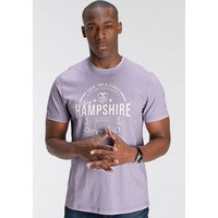 Delmao DELMAO, T-Shirt helllila / weiß 4XL