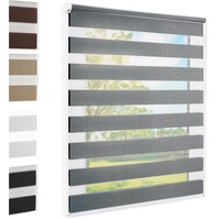 Foxx Doppelrollo Klemmfix Standardmaß - Farbe: Grau, Höhe cm
