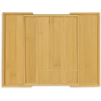 Relaxdays Besteckkasten, ausziehbar, 5 bis 7 Fächer, Schubladen Ordnungssystem,