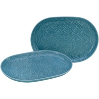 CreaTable Orient Mandala 2-teiliges Geschirrset, Platten Set aus Porzellan,