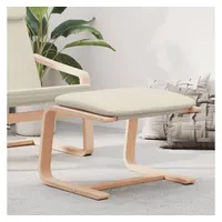 VidaXL Fußhocker Creme 51x41x40 cm Stoff