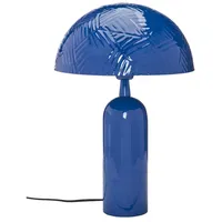 PR Home Carter Tischlampe blau aus Metall E27 31x45cm