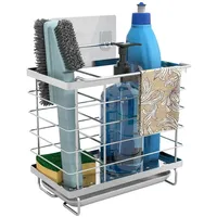 Intirilife Spülenablage Reinigungskorb Badhalterung in Silber - Gr.: onesize