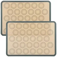 Intirilife 2x Silikon Macaron Backmatte in Grau-Braun mit 42