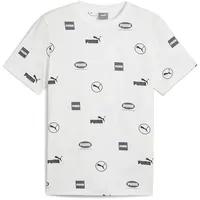 Puma Power Print T-Shirt Herren 02 white L