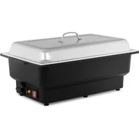 Royal Catering RCCD-1/1-100-KS-E, Warmhalteplatte, Schwarz, Silber