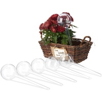 Relaxdays Bewässerungskugeln, 6er Set, Durstkugeln für Pflanzen, 250 ml,
