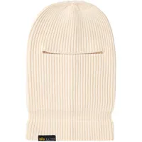 Alpha Industries Label Balaclava Beanie-Mütze, Jet stream White, Einheitsgröße