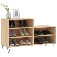 VidaXL Schuhregal Sonoma-Eiche 102x36x60 cm Holzwerkstoff