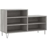 VidaXL Schuhregal Grau Sonoma 102x36x60 cm Holzwerkstoff