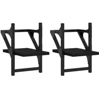 VidaXL Wandregal 20 x 25 x 30 cm Schwarz