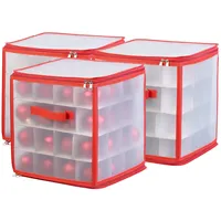 Infactory 3er Set Aufbewahrungsbox für 64 Christbaumkugeln bis 6