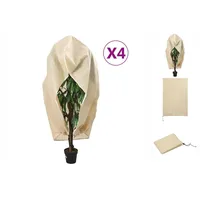VidaXL Wintervlies mit Reißverschluss 4 Stk. 70 g/m2 1x1,55