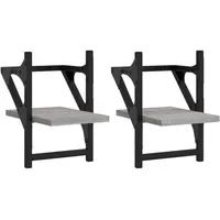 VidaXL Wandregal 20 x 25 x 30 cm Grau