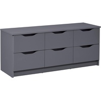 Interlink Inter Link Kommode 6 Schubladen Grau